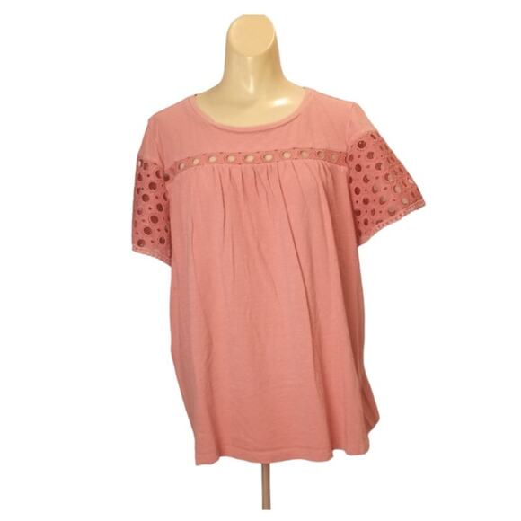 LANE BRYANT Lace Sleeve Baby Doll Style Top. 14/16 Y2K FairyGrunge Boho - Picture 1 of 6